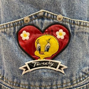 Vintage 1997 Looney Tunes Tweety Bird Overalls
